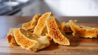 How to make honeycomb recipe  Easy homemade honeycomb candy recipe  asmr cooking [upl. by Elfrieda]