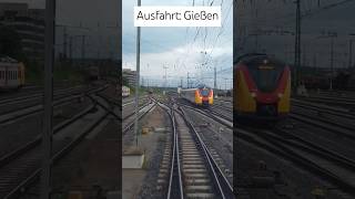 Abfahrt im Bahnhof Gießen Dieseltriebzug LINT 41  BR2648 führerstandsmitfahrt eisenbahn gießen [upl. by Anairdna]