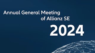 Allianz Annual General Meeting on May 8 2024 [upl. by Euqinomad]