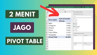 Cara Pivot Table di Excel Cocok Untuk Pemula [upl. by Mcconaghy]