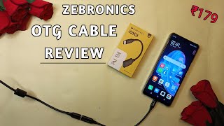 Zebronics  Best Usb To Type  C Converter Under ₹200  Otg Cable Unboxing Quality And Testing 😯 [upl. by Johnna141]