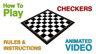 How To Play Checkers  Checkers Rules and Instructions  Learn Rules of Checkers [upl. by Oahc]