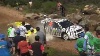 WRC Crash amp Dangerous overtaking in the river WRC Story Rally Italy Sardinia 2005 [upl. by Eilojne]