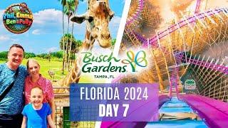 FLORIDA 2024  DAY 7  Busch Gardens Tampa Bay  BRAND NEW COASTERS amp Goodbye Scorpion  AUG 24 [upl. by Blisse]