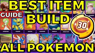 BEST ITEM Build for ALL POKEMON and SUPER ITEM Enhancer Guide in Pokemon UNITE Mobile [upl. by Bernadette120]