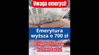 Uwaga seniorzy Emerytura wyższa o 700 zł [upl. by Atileda]