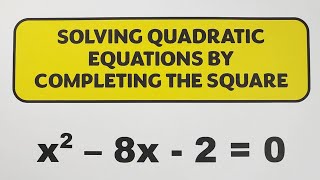 Solving Quadratic Equations by Completing the Square  Math Teacher Gon [upl. by Stilla]