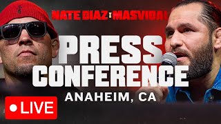 Nate Diaz vs Jorge Masvidal PRESS CONFERENCE LIVE [upl. by Ntsuj]