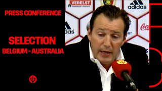 Press Conference Marc Wilmots Selection BelgiumAustralia [upl. by Ylremik77]