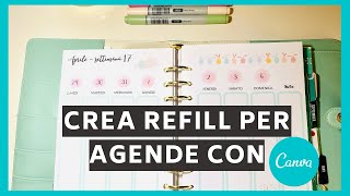 Come creare Refill per agende Canva Tutorial Scripta Manent [upl. by Eenehs230]