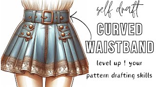 How to Draft a Curved Waistband for Skirts A StepbyStep Tutorial [upl. by Dombrowski]