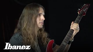 Kiko Loureiro and his new signature Ibanez guitar the KIKO10PTRR [upl. by Adlig]