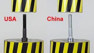 HYDRAULIC PRESS VS STUDS EXPENSIVE AND CHEAP [upl. by Annairoc896]