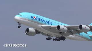 Airbus A380 Takeoff LAX  Korean Air [upl. by Zug918]