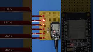 LED Forward Chaser with ESP32  Quick Tutorial coding electroniccomponent electroniccircuit [upl. by Millie]