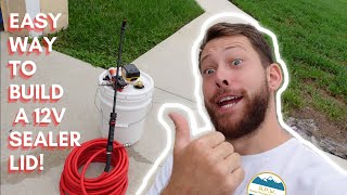 BUILD A SPRAYER LID with me 5 GAL bucket with electric spray lid [upl. by Htebarual564]