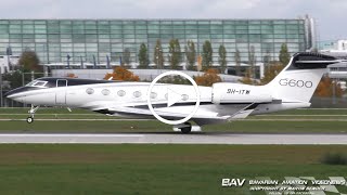 Gulfstream G600  Jet Aviation Flight Services 9HITW  landing at Munich Airport [upl. by Briant937]