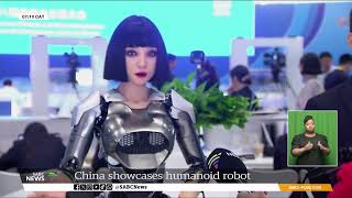 FOCAC Summit I Sophie Mokoena speaks to a humanoid robot Xiao QI about the Summit [upl. by Atilrak634]