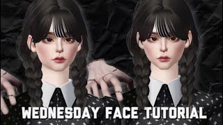 Wednesday Face Tutorial🖤👻 Zepeto ZEPETO face tutorial [upl. by Prady]