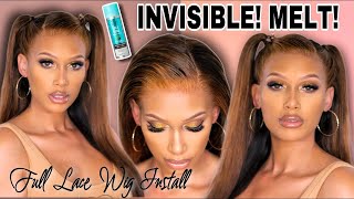 10x HOLD 😱 MELT Lace Like a Pro 🔥SCALP Full Lace Wig Kiss Colors Lace Bond Adhesive Wig Install [upl. by Bronnie]