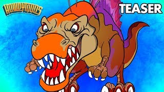 Spinosaurus vs Tyrannosaurus Rex  Dinosaur Musical  Dinosaur Story  Pinkfong Songs for Children [upl. by Alliscirp803]