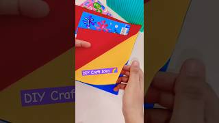 DIY craft idea 🌈 easy paper craft stationery school craft best out of waste diy coin box shorts [upl. by Irrac]