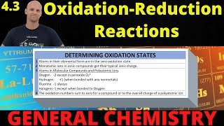 43 Oxidation Reduction Reactions  General Chemistry [upl. by Jonah]