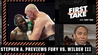 Stephen A previews Tyson Fury vs Deontay Wilder III  First Take [upl. by Enala804]