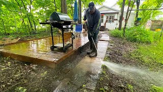 ELDERLY LADY SHOCKED FOUND HIDDEN Sidewalk while POWERWASHING for FREE [upl. by Chaunce]