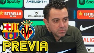 RUEDA PRENSA XAVI FC BARCELONA v VILLARREAL CF [upl. by Ahsetal993]