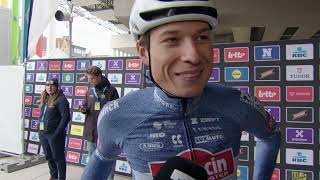 Jasper Philipsen  Interview at the start  Dwars door Vlaanderen 2024 [upl. by Lanod]