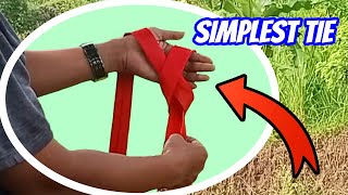 HOW TO MAKE TIE KNOT FOR SCHOOL  SIMPLEST TIE KNOT [upl. by Eeluj542]