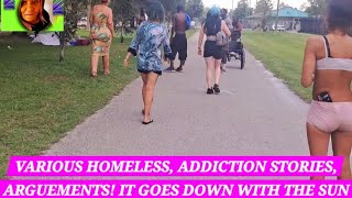 Homelessness Addiction Many stories from those living on the streets in Florida at an encampment [upl. by Ahsied]