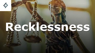 Recklessness  Criminal Law [upl. by Marks]