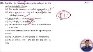 Identify the correct statements related to the androecium in the flower a The sterile stamens are [upl. by Llerihs]