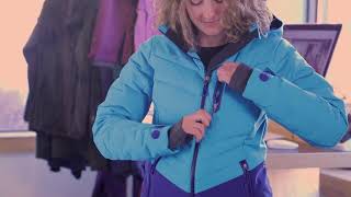 Obermeyer Cosima Down Ski Jacket Review with Powder7 [upl. by Haseefan]