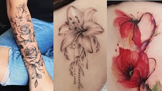 Beautiful flowers tattoo designs  Flowers Tattoos  20 Most Beautiful Flower Tattoo For Girls 2022 [upl. by Nappy255]