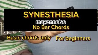 SYNESTHESIA by mayonnaise basic chords only [upl. by Anigger906]