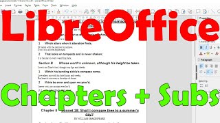 LibreOffice Writer  Edit Headings numbering in big documents with chapters [upl. by Ardrey148]