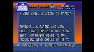 Weather Channel Local Forecast Jan 16 1994 [upl. by Devin395]