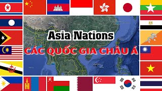 Tên Các Nước Châu Á  Asia  Quốc kỳ các nước trên thế giới  Nations of the World  TBA English [upl. by The507]