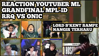 REACTION YOUTUBER ML GRAND FINAL MPLID S9 RRQ HOSHI VS ONIC [upl. by Nasho463]