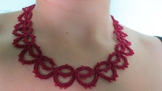 Needle Tatting Necklace [upl. by Llenyl]