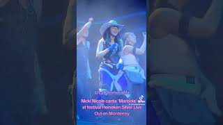 Nicki Nicole canta Marisola en el festival Heineken Silver Live Out en Monterrey [upl. by Crowns]