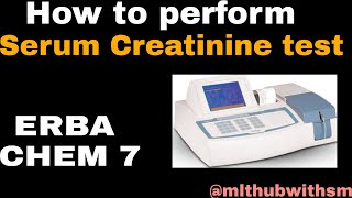 Serum Creatinine test in Erba CHEM 7 practical rft test dmlt erba medical [upl. by Francois49]