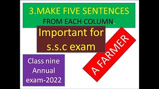 MAKE FIVE SENTENCES USING PARTS OF SENTENCES FROM EACH COLUMN OF THE TABLE BELOW [upl. by Gearard]