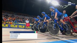 Medaglia doro delle azzurre agli europei di ciclismo su pista 2024 [upl. by Farro]