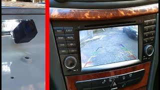 Rear View Camera on Mercedes  How to Install and Connect a Backup Cameras Detailed instructions [upl. by Kciredes]