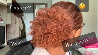 Creme of Nature hair dye Bronze copper 76  Red copper 64 🤷🏾‍♀️ [upl. by Nuoras]