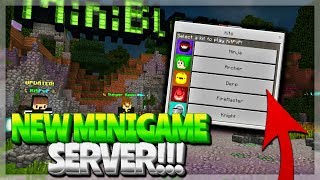 BEST NEW MCPE 12 MINIGAME SERVER Miniblock Server 1210 Minecraft Cool Minigame Server MCPE [upl. by Jacinthe]